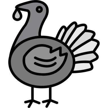 Şükran Günü hindi ikonu.