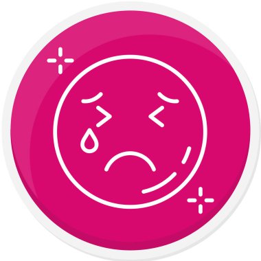 sad face icon. vector illustration