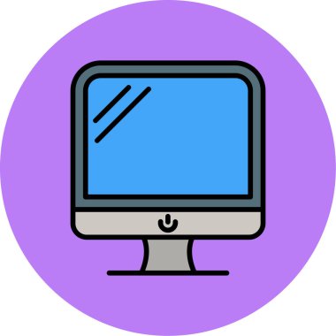 Bilgisayar. Web simgesi basit tasarım