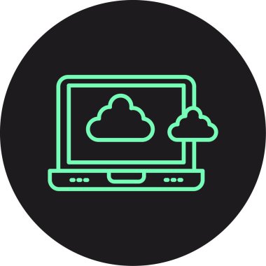 Soyut arkaplanda bulut hesaplama simgesi izole edildi