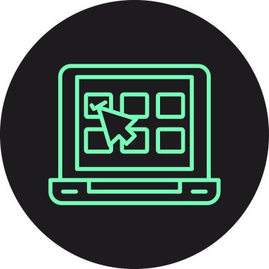 vektör dizüstü simgesi illüstrasyonu