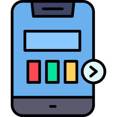 mobil uygulama web simgesi, basit vektör illüstrasyonu