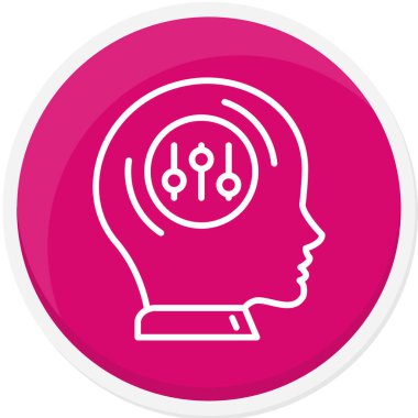 beyin ikonu vektör illüstrasyonu