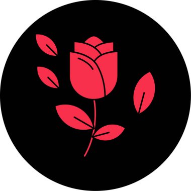 Gül simge vektör çizim