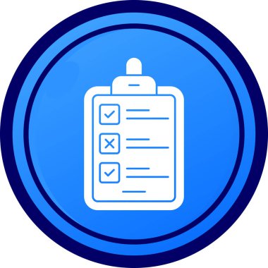 Kontrol listesi. Web simgesi basit illüstrasyon