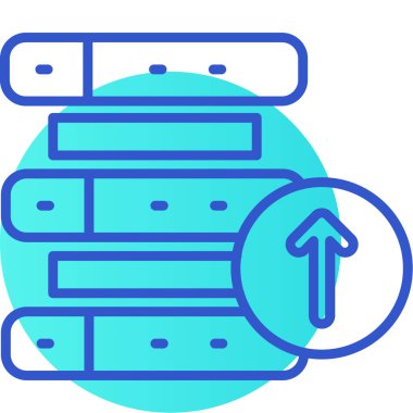 Sunucu. Web simgesi basit illüstrasyon