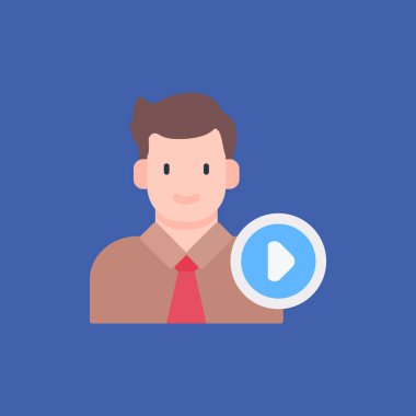 Dizüstü bilgisayar vektör tasarımlı iş adamı