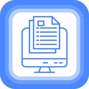 Belge. Web simgesi basit illüstrasyon