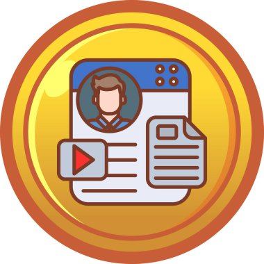 iş kartı vektör simgesi