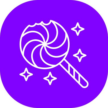 Şeker simgesinin vektör illüstrasyonu