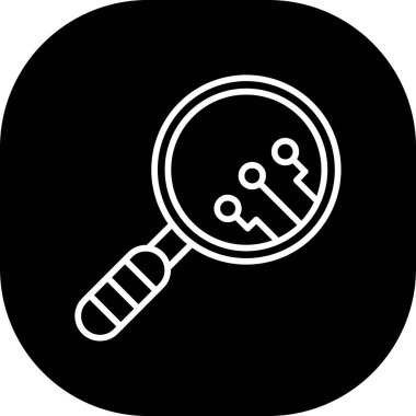 Büyütme cam simgesi vektör illüstrasyonu