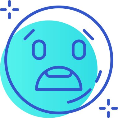 face emoji simgesi tasarımı, renkli vektör illüstrasyonu