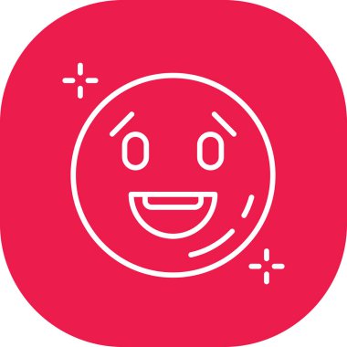 Mutlu yüz simgesi, vektör illüstrasyonu