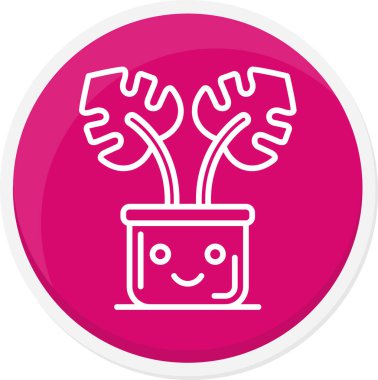 Çiçek simgesinin vektör illüstrasyonu