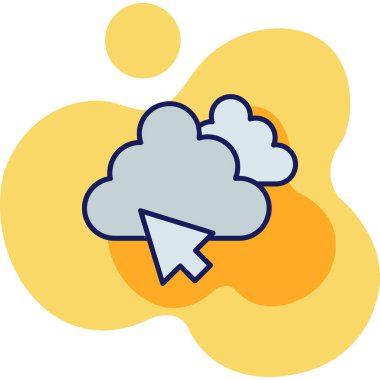 Bulut. Web simgesi basit illüstrasyon