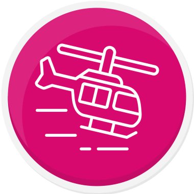 Helikopter simgesi vektör illüstrasyonu