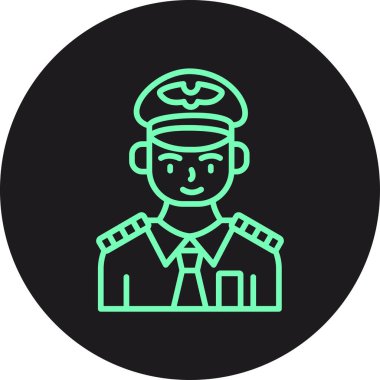 vektör polis ico - vektör illüstrasyon