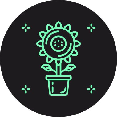 çiçek simgesi vektör illüstrasyonu