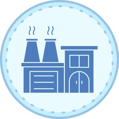 Bir bina simgesinin vektör illüstrasyonu