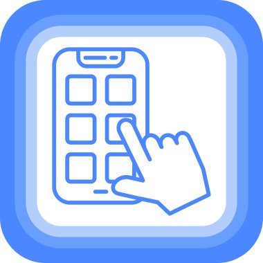 cep telefonu simgesi, basit tasarım illüstrasyonu