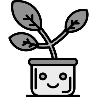 Saksıdaki sevimli bitki.