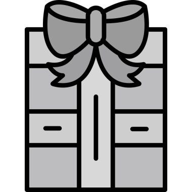 kutu hediye simgesi ana hatları biçiminde