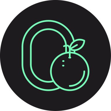 elma ikonu vektör illüstrasyonu