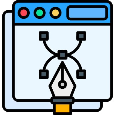 Ağ web simge vektör çizim