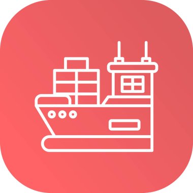 kargo gemisi simgesi modada izole edilmiş arkaplan