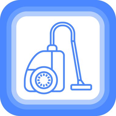 Elektrikli süpürge. Web simgesi basit illüstrasyon