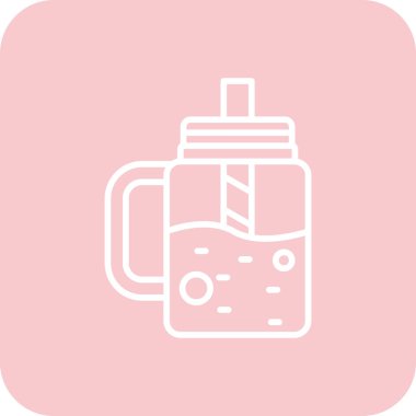 Modern b 'nin vektör illüstrasyonu kahve ikonundan yoksun