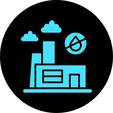 Fabrika simgesinin vektör illüstrasyonu