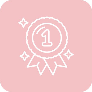 Madalya ikon vektör illüstrasyonu