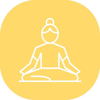 yoga. Web simgesi basit illüstrasyon