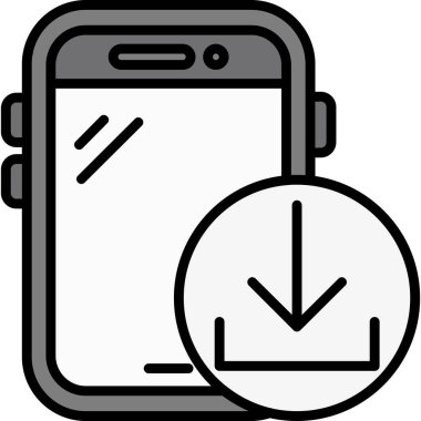 Cep telefonu. Web simgesi basit illüstrasyon