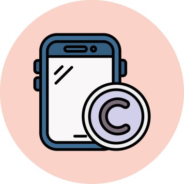 Akıllı telefon. Web simgesi basit illüstrasyon