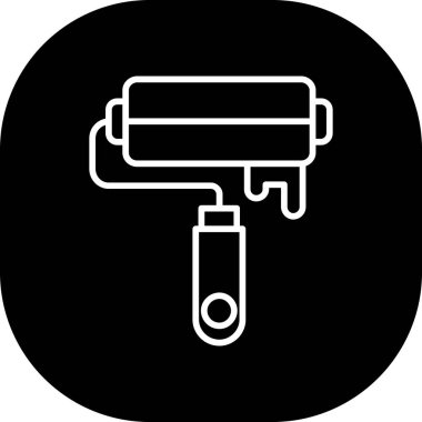 boya silindiri simgesi, vektör illüstrasyonu