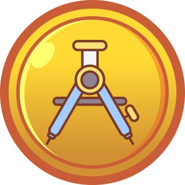 pusula vektör simgesi modern basit vektör çizimi