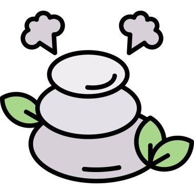 Bir saksı bitkisinin şirin çizgi film ikonu