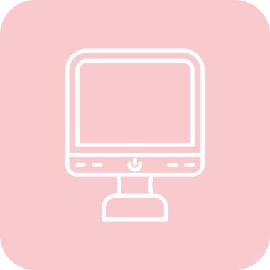 Bilgisayar ekranı. Web simgesi basit illüstrasyon