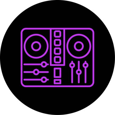 DJ simge vektör çizim