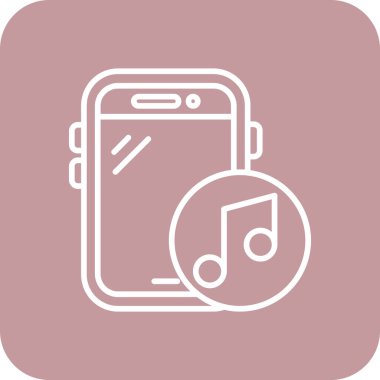 müzik çalar ikon vektör illüstrasyonu