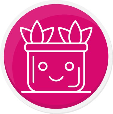 Kaktüs simgesi vektör illüstrasyonu