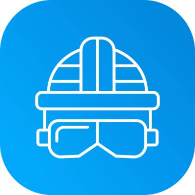 Bir kask simgesinin vektör illüstrasyonu