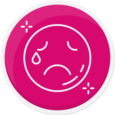 modada izole edilmiş arka planda üzgün yüz simgesi