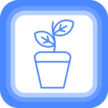 Bitki. Web simgesi basit illüstrasyon