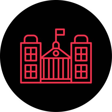 Bina. Web simgesi basit illüstrasyon