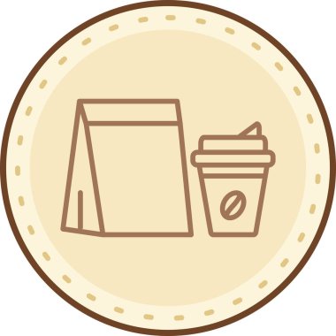 Moda tarzında izole edilmiş kahve simgesi