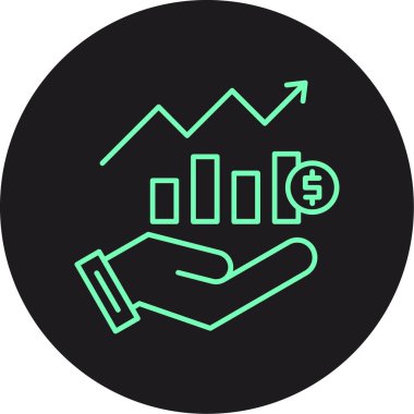 İş ve finans simgesinin vektör illüstrasyonu