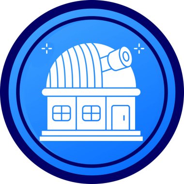 Mavi ve beyaz bir ikonun vektör illüstrasyonu